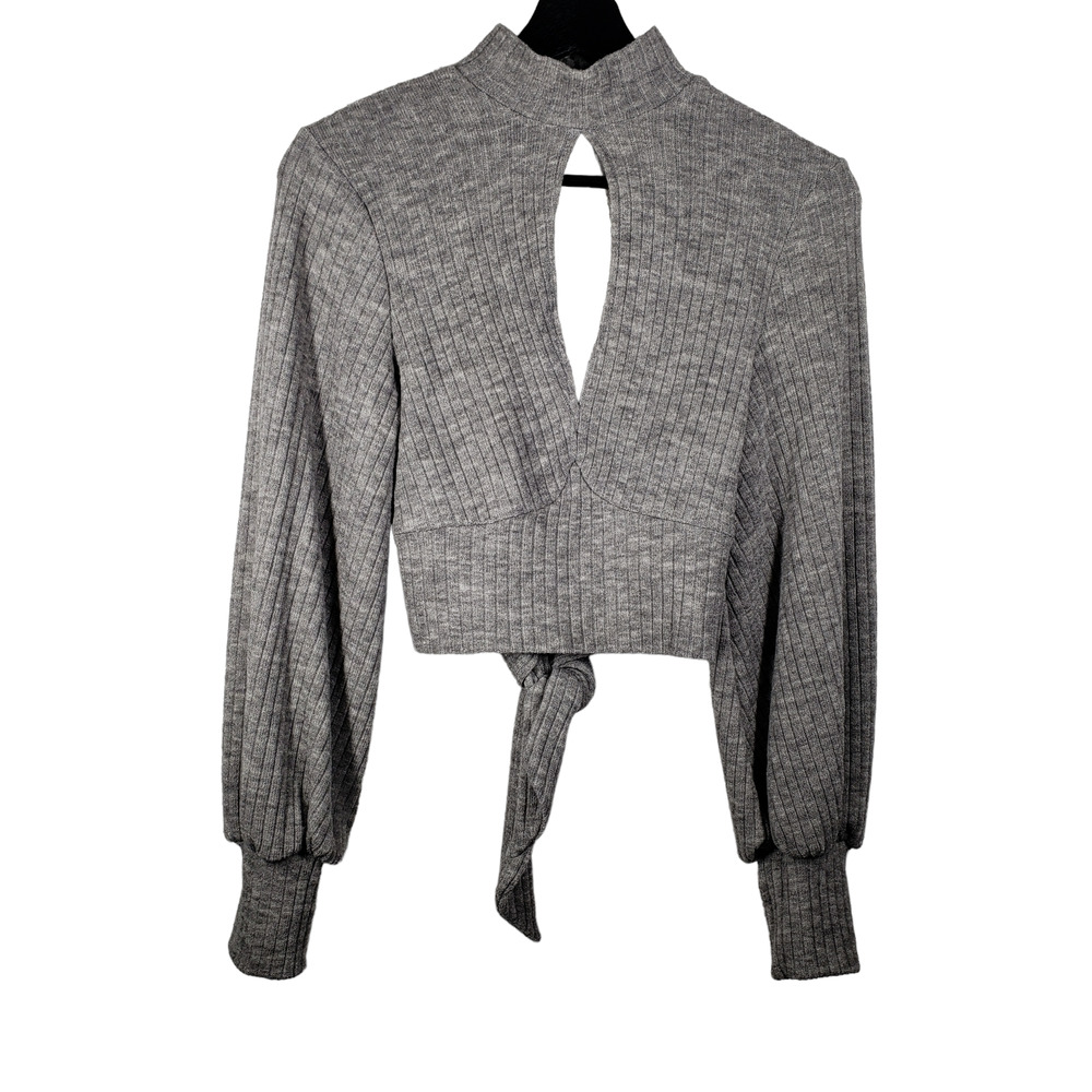 Saints + Secrets Balloon Sleeve Open Back Sweater XS